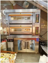 将图片加载到图库查看器,Factory price Combination baking oven electric gas pizza bread oven machine automatic 8 trays croissant dough proofer machine