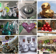 Carregar imagem no visualizador da galeria, Hanging inflatable mirror ball mirror balloon giant mirror sphere for decoration sealed gold/silver ball big shiny ball
