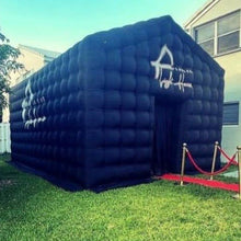Charger l'image dans la galerie, 10m 210D Oxford Night Club Party Blow Up Tent Outdoor Party Disco Black Inflatable Nightclub Led Cube Tents