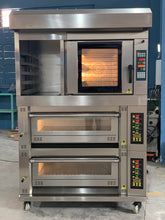 将图片加载到图库查看器,Factory price Combination baking oven electric gas pizza bread oven machine automatic 8 trays croissant dough proofer machine