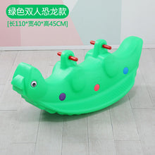 将图片加载到图库查看器,Kindergarten indoor and outdoor plastic giraffe seesaw double rocking horse baby rocking horse children's seesaw