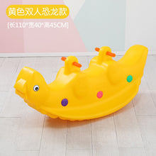 将图片加载到图库查看器,Kindergarten indoor and outdoor plastic giraffe seesaw double rocking horse baby rocking horse children's seesaw