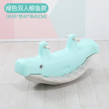 将图片加载到图库查看器,Kindergarten indoor and outdoor plastic giraffe seesaw double rocking horse baby rocking horse children's seesaw