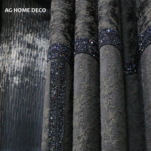 将图片加载到图库查看器,thickened cotton linen blackout curtains