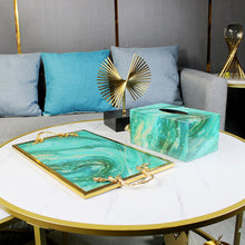 将图片加载到图库查看器,Emerald Stainless Steel Tray house decoration