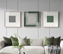 将图片加载到图库查看器,Modern minimalist green geometric decorative painting
