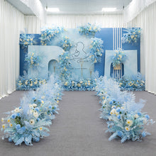 将图片加载到图库查看器,Sky Blue floral simulation flower wedding arrangement event home party