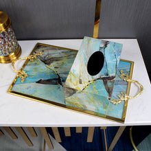 将图片加载到图库查看器,Rectangular home living room high-end luxury tea cup storage tray