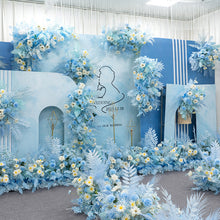 将图片加载到图库查看器,Sky Blue floral simulation flower wedding arrangement event home party