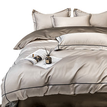 将图片加载到图库查看器,reversible embroidered border 100% xinjiang cotton duvet cover set