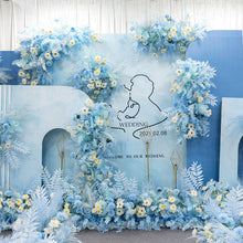 将图片加载到图库查看器,Sky Blue floral simulation flower wedding arrangement event home party