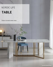 将图片加载到图库查看器,Nordic simple and modern marble dining table
