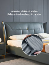 将图片加载到图库查看器,Light luxury leather king size master bedroom simple atmosphere