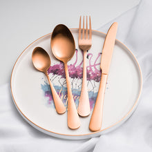 Cargar imagen en el visor de la galería, Brushed cutlery stainless steel matte copper-plated hotel Western tableware