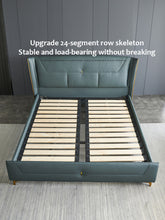 将图片加载到图库查看器,Light luxury leather king size master bedroom simple atmosphere