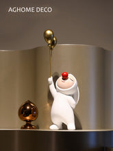将图片加载到图库查看器,Home rabbit doll holding balloon decoration ideas decoration