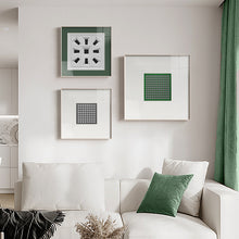将图片加载到图库查看器,Modern minimalist green geometric decorative painting