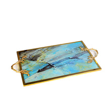 将图片加载到图库查看器,Rectangular home living room high-end luxury tea cup storage tray