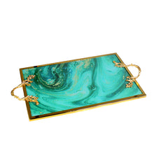 将图片加载到图库查看器,Emerald Stainless Steel Tray house decoration