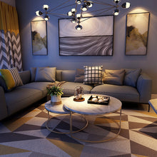 Charger l'image dans la galerie, Nordic stainless steel marble set coffee table