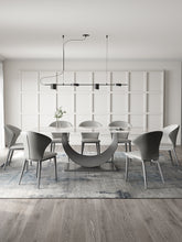 将图片加载到图库查看器,Light luxury bright slate dining table with chairs