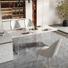 将图片加载到图库查看器,Light luxury acrylic transparent suspended slate dining table
