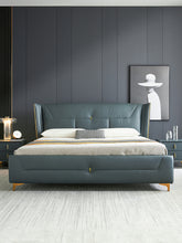 将图片加载到图库查看器,Light luxury leather king size master bedroom simple atmosphere