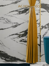 将图片加载到图库查看器,Postmodern light luxury velvet antique golden retro turmeric gold color curtain
