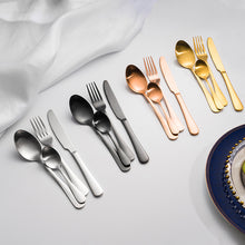 Cargar imagen en el visor de la galería, Brushed cutlery stainless steel matte copper-plated hotel Western tableware