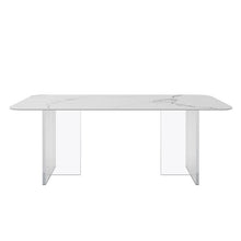 将图片加载到图库查看器,Light luxury acrylic transparent suspended slate dining table