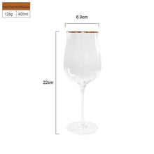 将图片加载到图库查看器,Nordic ins vertical pattern red wine glass tulip goblet champagne glass