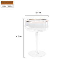 将图片加载到图库查看器,Nordic ins vertical pattern red wine glass tulip goblet champagne glass