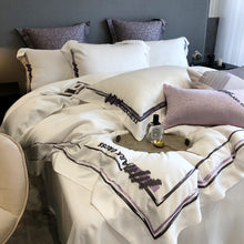 将图片加载到图库查看器,Nordic 100's solid embroidery Tencel four-piece bedding