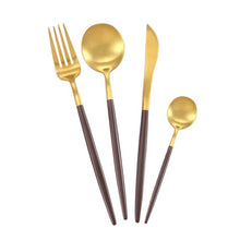 Carregar imagem no visualizador da galeria, Stainless Steel 304 Portuguese Cutlery Four-piece suit Steak Knife Fork Spoon