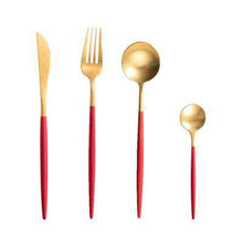 Carregar imagem no visualizador da galeria, Stainless Steel 304 Portuguese Cutlery Four-piece suit Steak Knife Fork Spoon