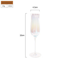 将图片加载到图库查看器,Nordic ins vertical pattern red wine glass tulip goblet champagne glass