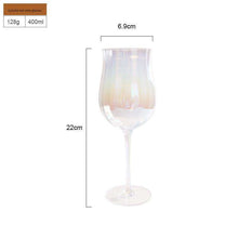 将图片加载到图库查看器,Nordic ins vertical pattern red wine glass tulip goblet champagne glass
