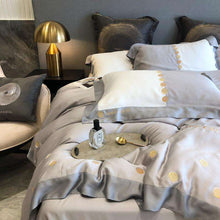 将图片加载到图库查看器,Nordic 100's solid embroidery Tencel four-piece bedding