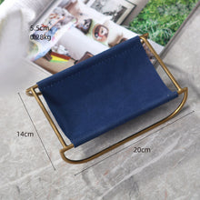 Carregar imagem no visualizador da galeria, Light luxury portable newspaper and magazine rack leather magazine rack