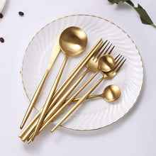 Carregar imagem no visualizador da galeria, Portuguese cutlery matte titanium chopsticks spoon spatula knife