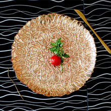 Charger l'image dans la galerie, Electroplating glass plate ins tableware hotel supplies plate emerald sparkle