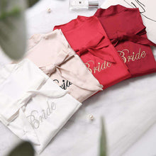 Carregar imagem no visualizador da galeria, Silk nightgown ladies lace up bride/bridesmaid nightdress