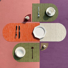 Carregar imagem no visualizador da galeria, Pvc slub pattern heat insulation pad coaster set