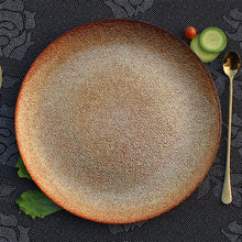 Cargar imagen en el visor de la galería, Plated glass tableware with gold leaf plate fruit plate cold pattern