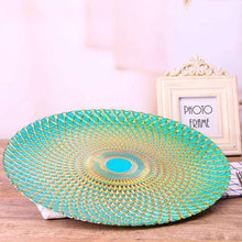 Charger l'image dans la galerie, Electroplating glass plate ins tableware hotel supplies plate emerald sparkle