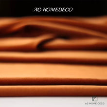 将图片加载到图库查看器,Light luxury velvet curtains Hermes orange velvet fabric