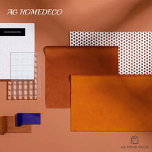 将图片加载到图库查看器,Light luxury velvet curtains Hermes orange velvet fabric