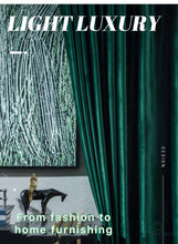 将图片加载到图库查看器,Light luxury Dark green Olive Green series velvet curtain