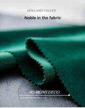 将图片加载到图库查看器,Light luxury Dark green Olive Green series velvet curtain