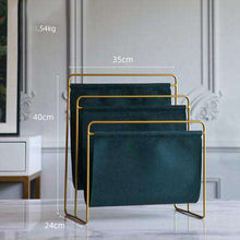 Carregar imagem no visualizador da galeria, Light luxury portable newspaper and magazine rack leather magazine rack